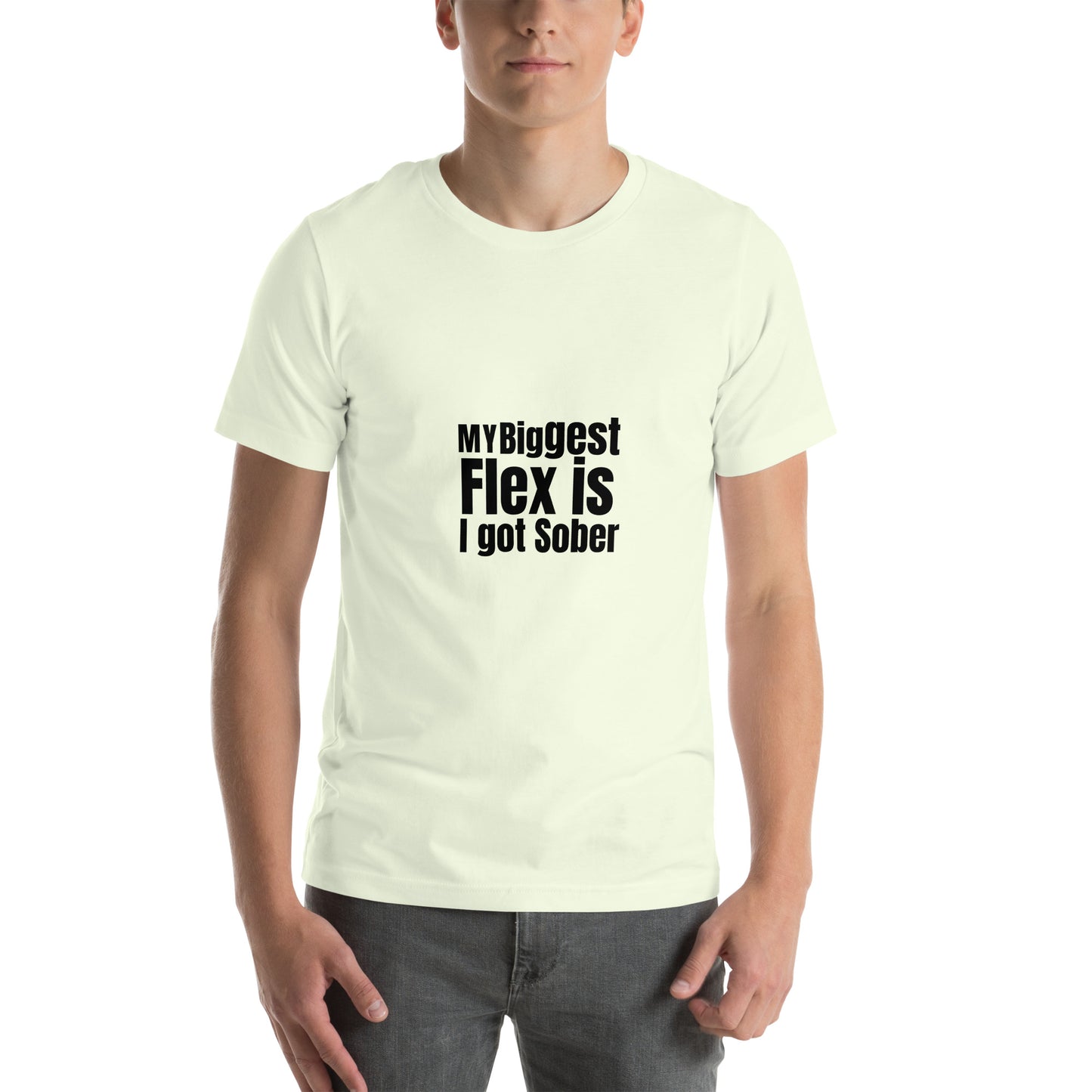 Unisex t-shirt " My biggest Flex ( no arm)"